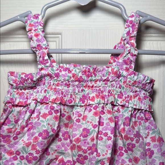 Carter’s Toddler Girl Pink Floral Smocked Tank Top Size 12 Months - Picture 2 of 6